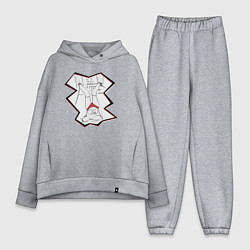 Женский костюм оверсайз Отдых с кошками