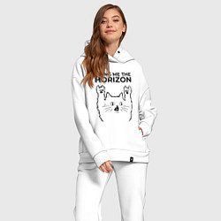 Женский костюм оверсайз Bring Me the Horizon - rock cat, цвет: белый — фото 2