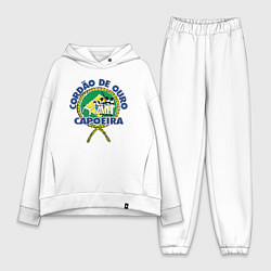 Женский костюм оверсайз Cordao de ouro Capoeira flag of Brazil, цвет: белый