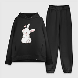 Женский костюм оверсайз Милая зайка, цвет: черный