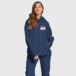 Женский костюм оверсайз Hello I am Stay, цвет: тёмно-синий — фото 2