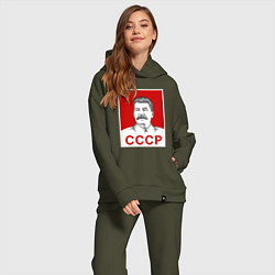 Женский костюм оверсайз Сталин-СССР, цвет: хаки — фото 2