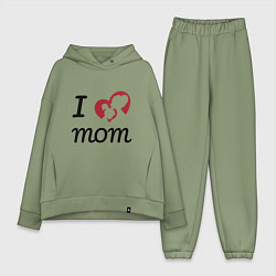 Женский костюм оверсайз Mom - Love You, цвет: авокадо