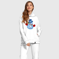 Женский костюм оверсайз Snowman BTC, цвет: белый — фото 2