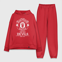 Женский костюм оверсайз Манчестер Юнайтед дьяволы, цвет: красный