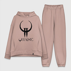 Женский костюм оверсайз Quake II logo, цвет: пыльно-розовый