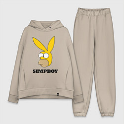 Женский костюм оверсайз Simpboy - rabbit Homer, цвет: миндальный