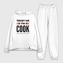 Женский костюм оверсайз Trust me - Im cook, цвет: белый