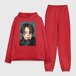 Женский костюм оверсайз Handsome Jimin, цвет: красный