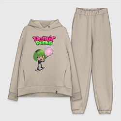 Женский костюм оверсайз Рокси, цвет: миндальный