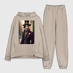 Женский костюм оверсайз Johnny Depp steampunk style, цвет: миндальный