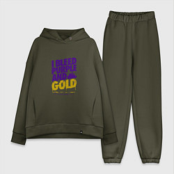 Женский костюм оверсайз Lakers nation, цвет: хаки