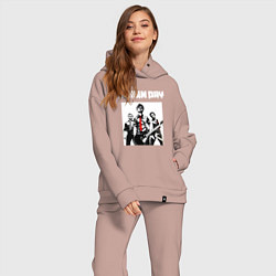 Женский костюм оверсайз Greed Day rock, цвет: пыльно-розовый — фото 2