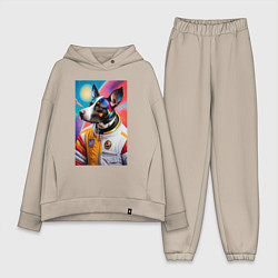 Женский костюм оверсайз Пёс бравый космонавт - нейросеть