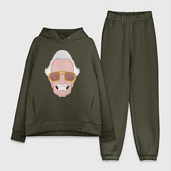 Женский костюм оверсайз Stan Lee smile, цвет: хаки