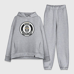 Женский костюм оверсайз Juventus club, цвет: меланж