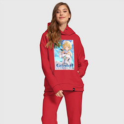 Женский костюм оверсайз Lumine sky, цвет: красный — фото 2