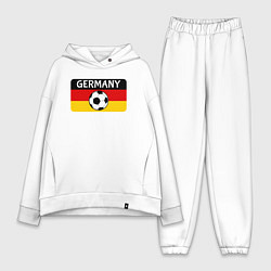 Женский костюм оверсайз Football Germany, цвет: белый