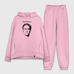 Женский костюм оверсайз Без Лица, цвет: светло-розовый