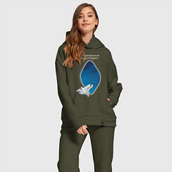 Женский костюм оверсайз В поисках клитора, цвет: хаки — фото 2