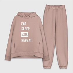 Женский костюм оверсайз Eat Sleep EXO Repeat