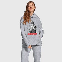 Женский костюм оверсайз Moto girl, цвет: меланж — фото 2