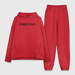 Женский костюм оверсайз Omoda big black logo