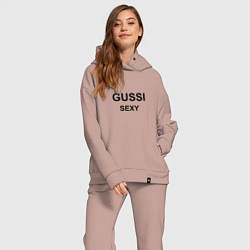 Женский костюм оверсайз GUSSI Sexy, цвет: пыльно-розовый — фото 2