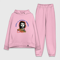 Женский костюм оверсайз Че Гевара - всегда вперёд к победе!, цвет: светло-розовый