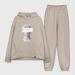 Женский костюм оверсайз Антиной error, цвет: миндальный