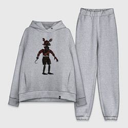 Женский костюм оверсайз Кошмарный тёмный Фокси, цвет: меланж