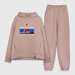 Женский костюм оверсайз Depeche Mode - Music for the Masses logo, цвет: пыльно-розовый