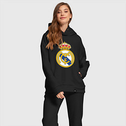 Женский костюм оверсайз Real madrid fc sport, цвет: черный — фото 2