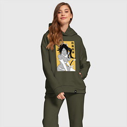 Женский костюм оверсайз Йоруичи, цвет: хаки — фото 2