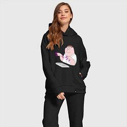 Женский костюм оверсайз Питер Гриффен с длинными ногтями, цвет: черный — фото 2