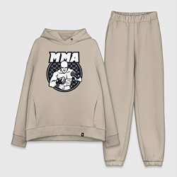Женский костюм оверсайз Warrior MMA, цвет: миндальный