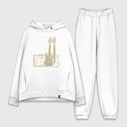 Женский костюм оверсайз Rock life, цвет: белый