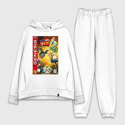 Женский костюм оверсайз Earth worm jim 2 cover, цвет: белый