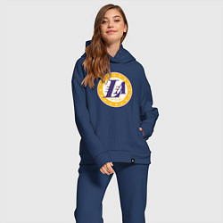 Женский костюм оверсайз Lakers stars, цвет: тёмно-синий — фото 2