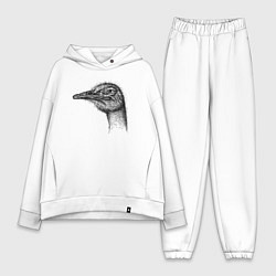 Женский костюм оверсайз Страус профиль