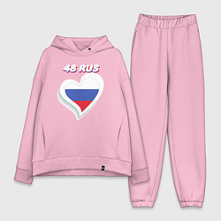 Женский костюм оверсайз 48 регион Липецкая область, цвет: светло-розовый