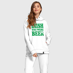 Женский костюм оверсайз Irish you were beer, цвет: белый — фото 2