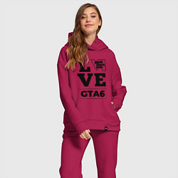 Женский костюм оверсайз GTA6 love classic, цвет: маджента — фото 2