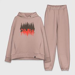 Женский костюм оверсайз Syberia, цвет: пыльно-розовый