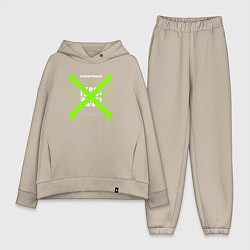 Женский костюм оверсайз Скрещенные стрелки streetwear