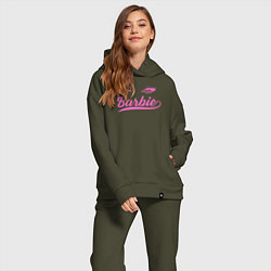 Женский костюм оверсайз Barbie blink, цвет: хаки — фото 2