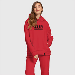 Женский костюм оверсайз 1984 со звездой, цвет: красный — фото 2