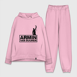 Женский костюм оверсайз Armin van buuren цвета светло-розовый — фото 1