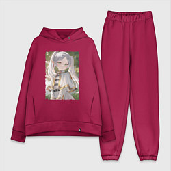 Женский костюм оверсайз Sweet Frieren, цвет: маджента