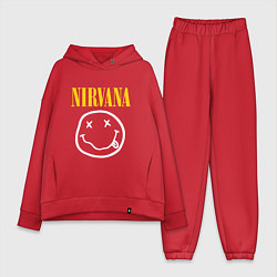 Женский костюм оверсайз Nirvana original, цвет: красный